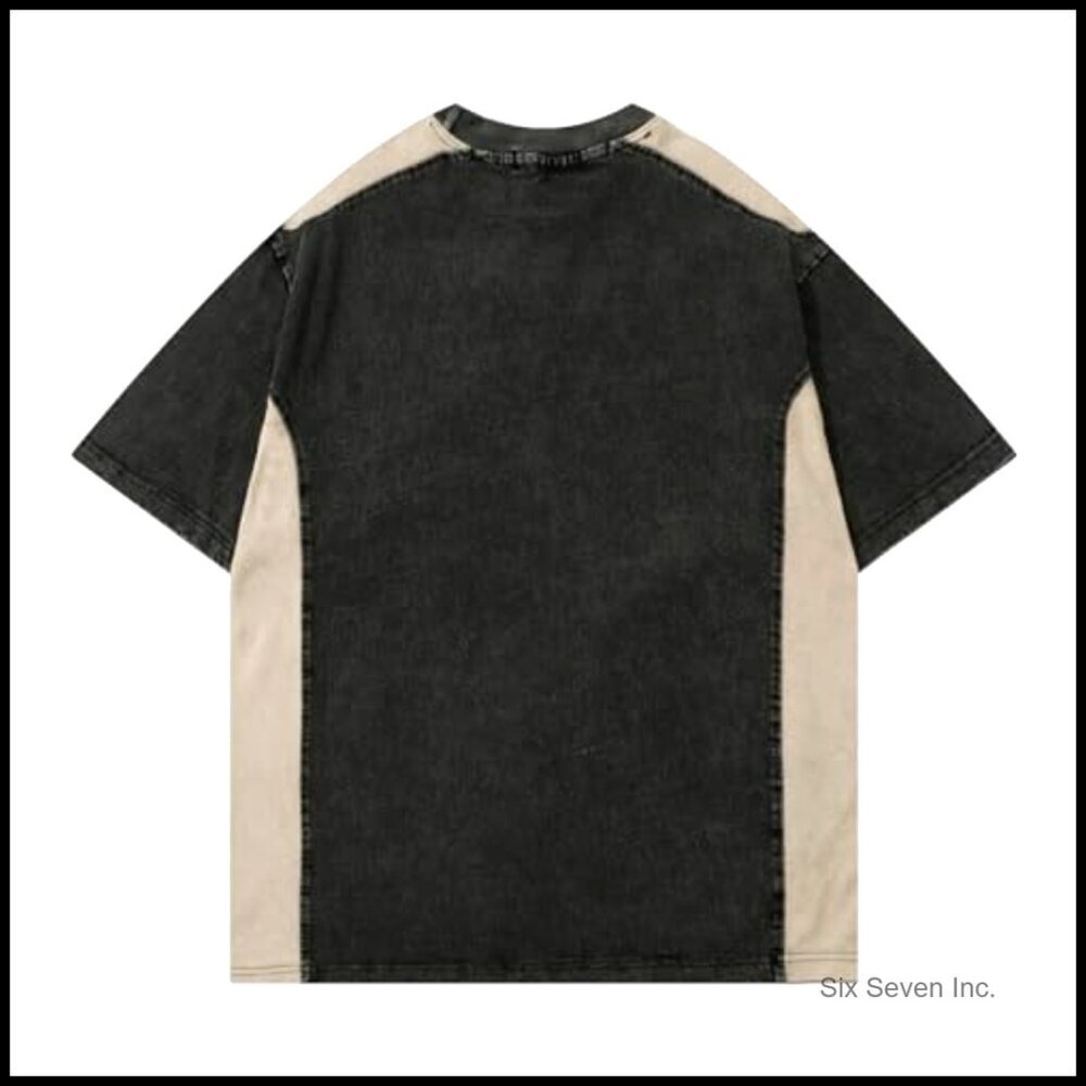 Oversized Graphic Tee Y2K Streetwear Casual Summer T-Shirt Loose Fit Washed - Picture 4 of 7